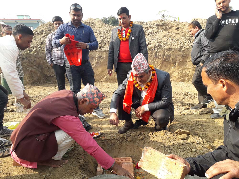 लालबन्दी नगरपालिका भवनको शिलान्यास