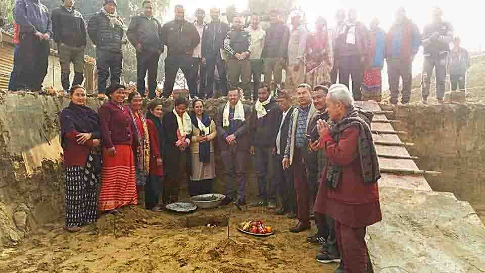 वडा कार्यालयको भवन शिलान्यास