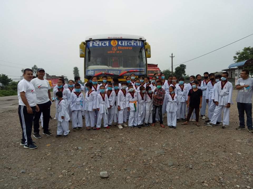 तेक्वान्दो खेलाडीको ग्रेडिङ् सम्पन्न