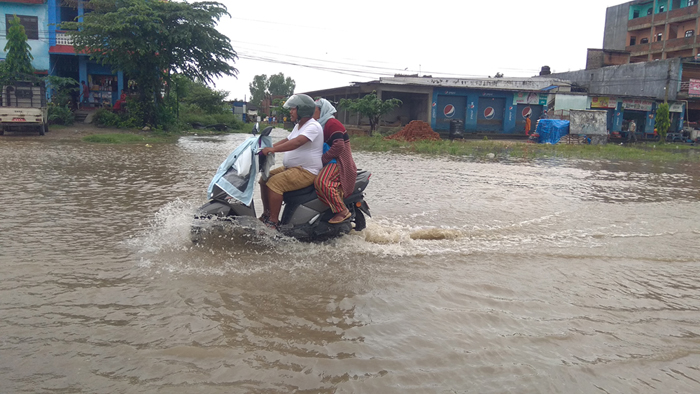 अविरल वर्षाले जलमग्न