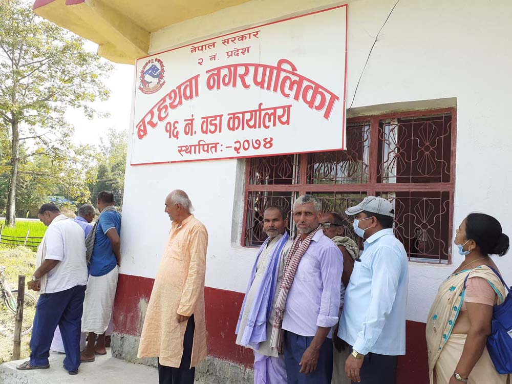 बरहथवाको गंगापुरमा वडा कार्यालय भवन उद्घाटन