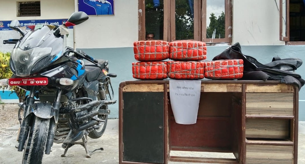 २५ किलो गाँजासहित एक युवक पक्राउ
