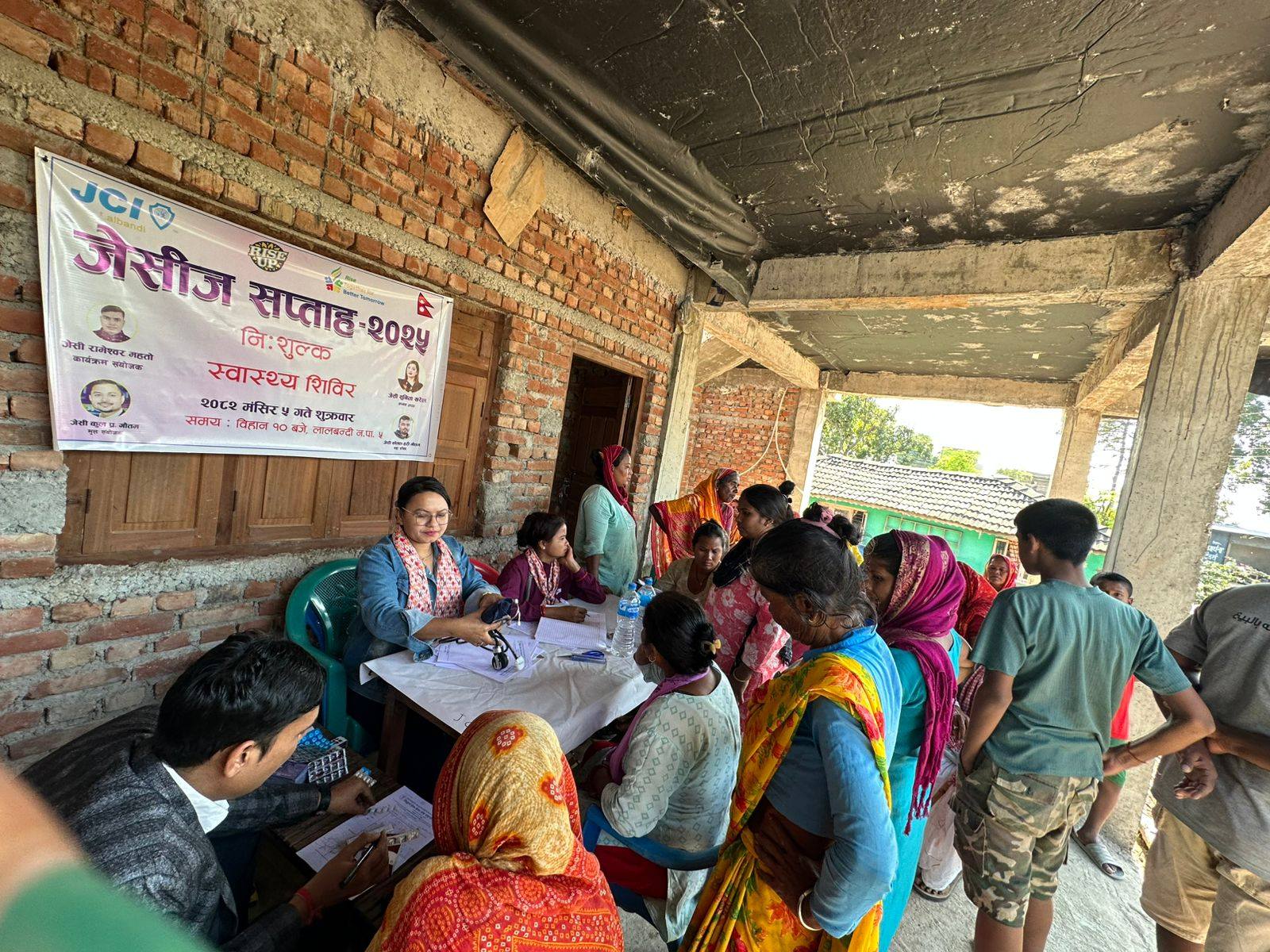 जेसीज सप्ताह : ११० जनाको निःशुल्क स्वास्थ्य परीक्षण