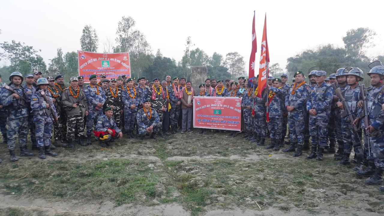 पूर्वपश्चिम झण्डा मार्च सर्लाहीबाट रौतहटलाई हस्तान्तरण